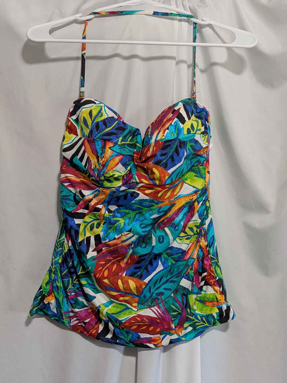 Ralph Lauren Multicolor Tropical Print Tankini Top